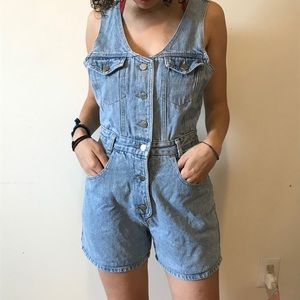 Vintage Denim short overalls